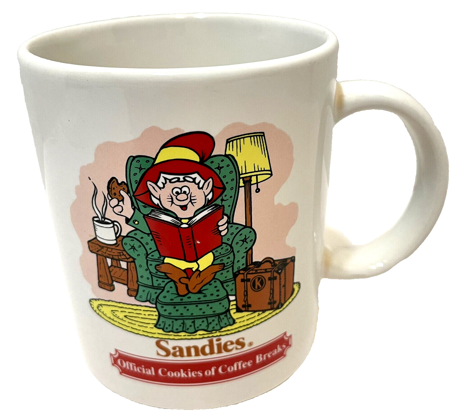 Vintage 1980s Keebler Sandies Official Cookies of Coffee Breaks Cup Mug