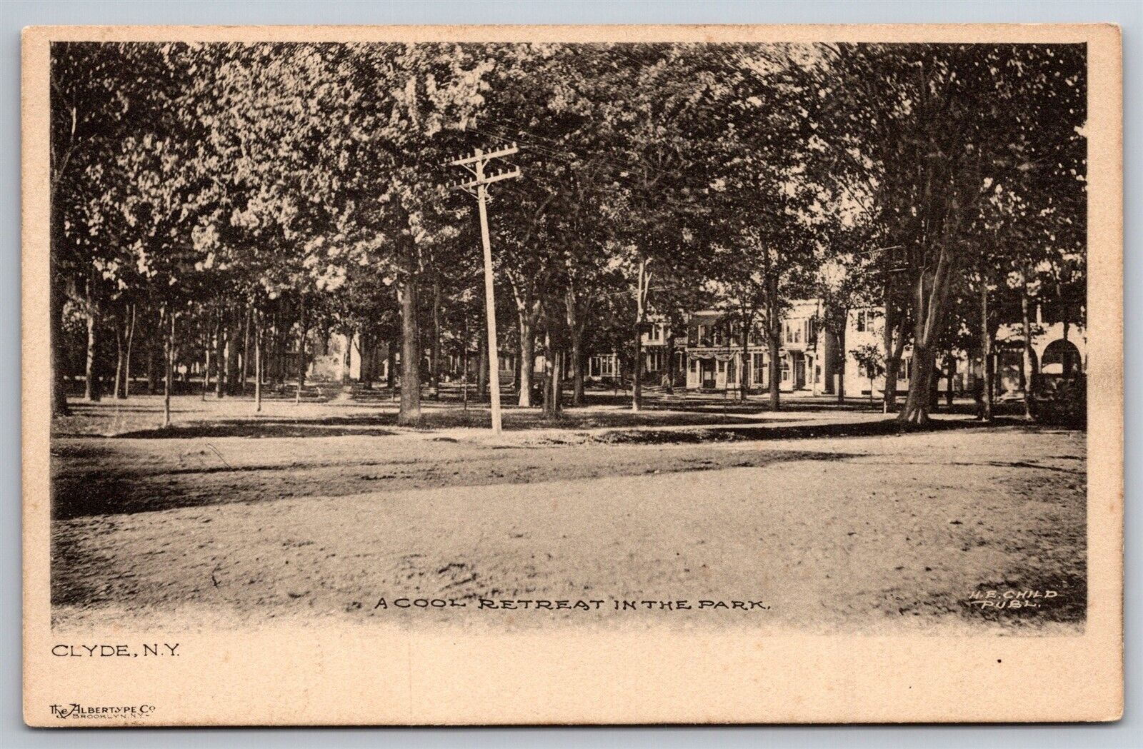 A Cool Retreat In The Park Clyde NY C1900\'s UDB Postcard R20