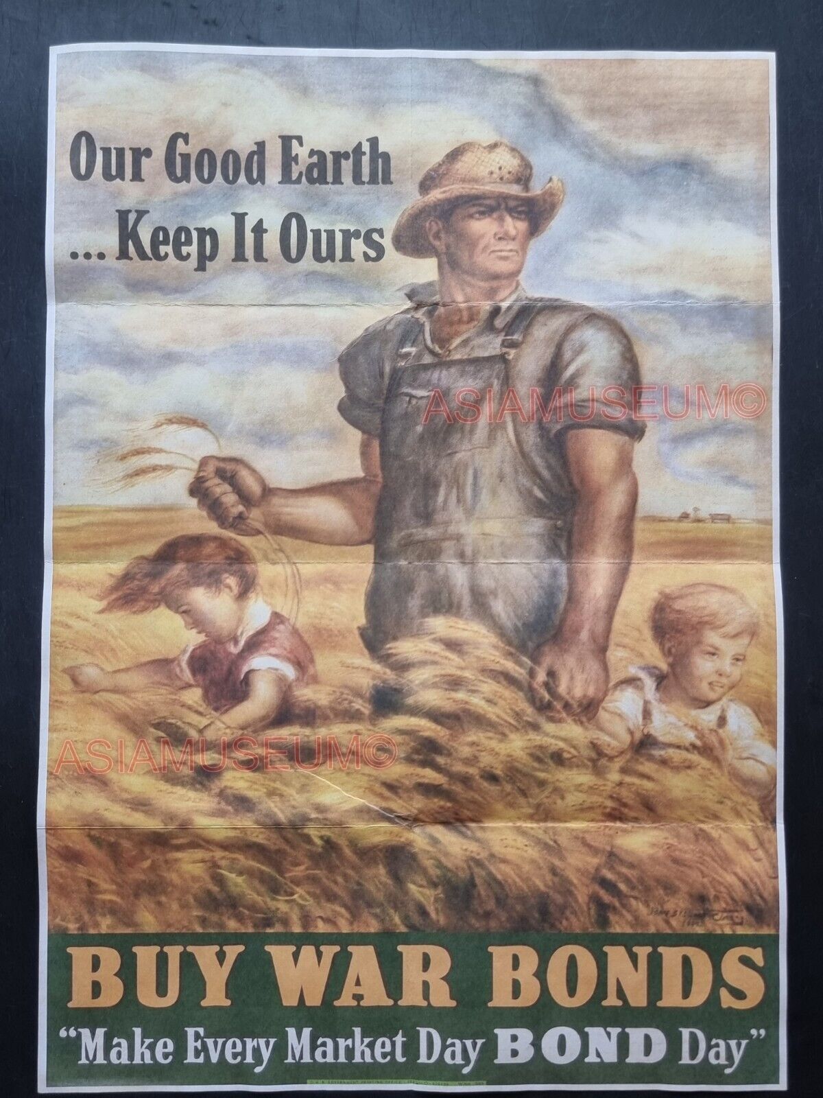 1940 WW2 USA AMERICA BUY WAR BOND GOODS EARTH KEET IT OURS PROPAGANDA POSTER 794