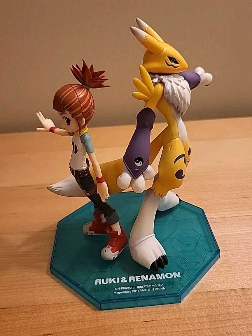 MegaHouse G.E.M. Series Digimon Adventure Renamon & Ruki Figure Light Damage