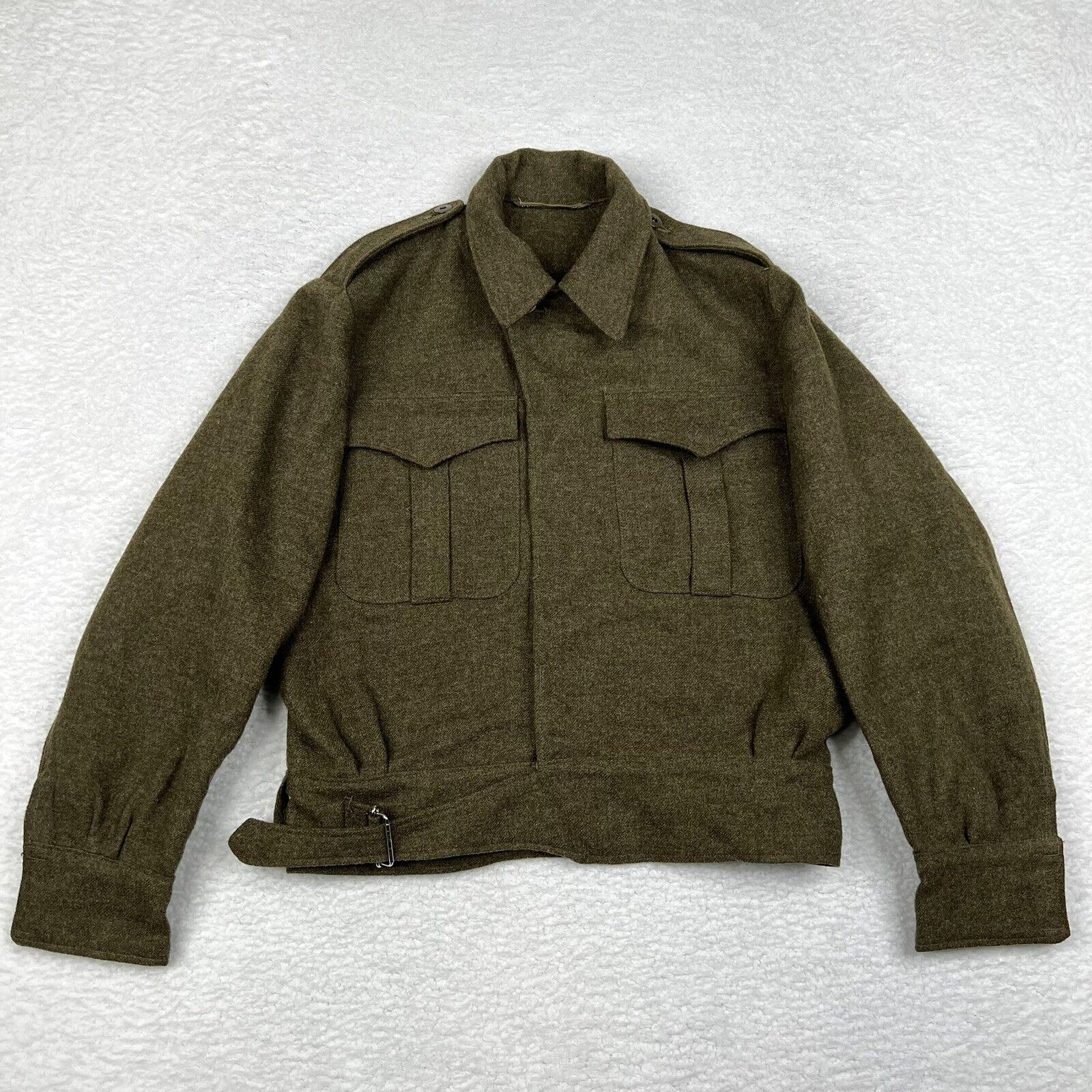 VTG Military Jacket 6 Green Canadian Battledress Coppley Noyes Randall 50s Wool