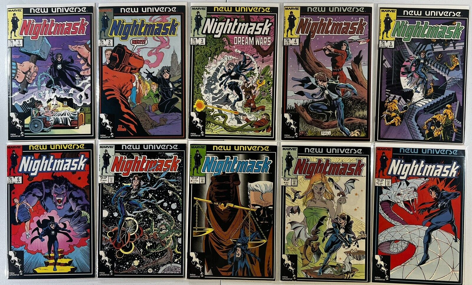 NightMask #1-12 Complete Run  Marvel 1986 Lot of 12