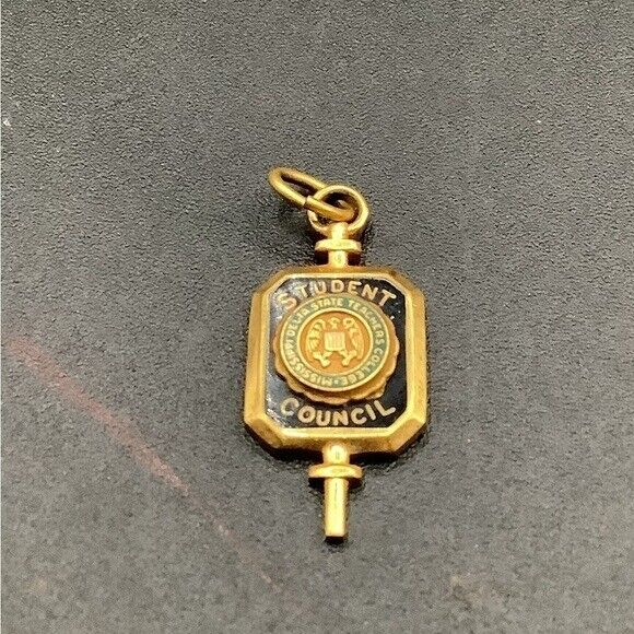 VINTAGE Mississippi Delta State Teacher’s College Student Council Charm Gold