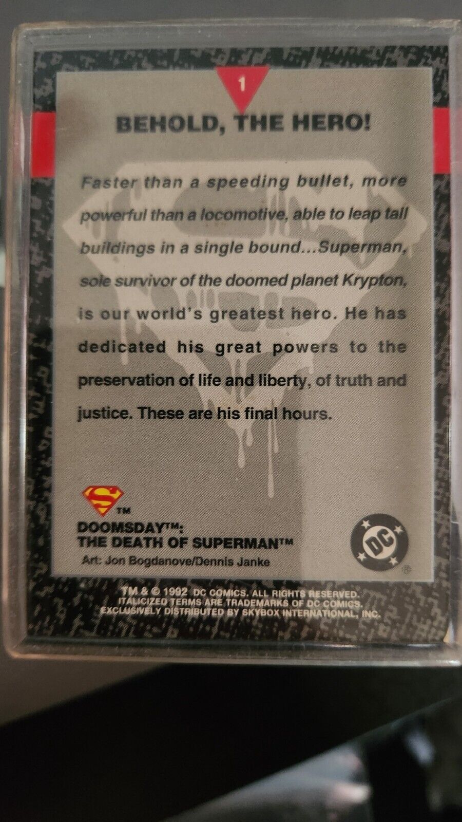 VINTAGE 1992 DC COMICS SKYBOX SUPERMAN FULL SET make offers