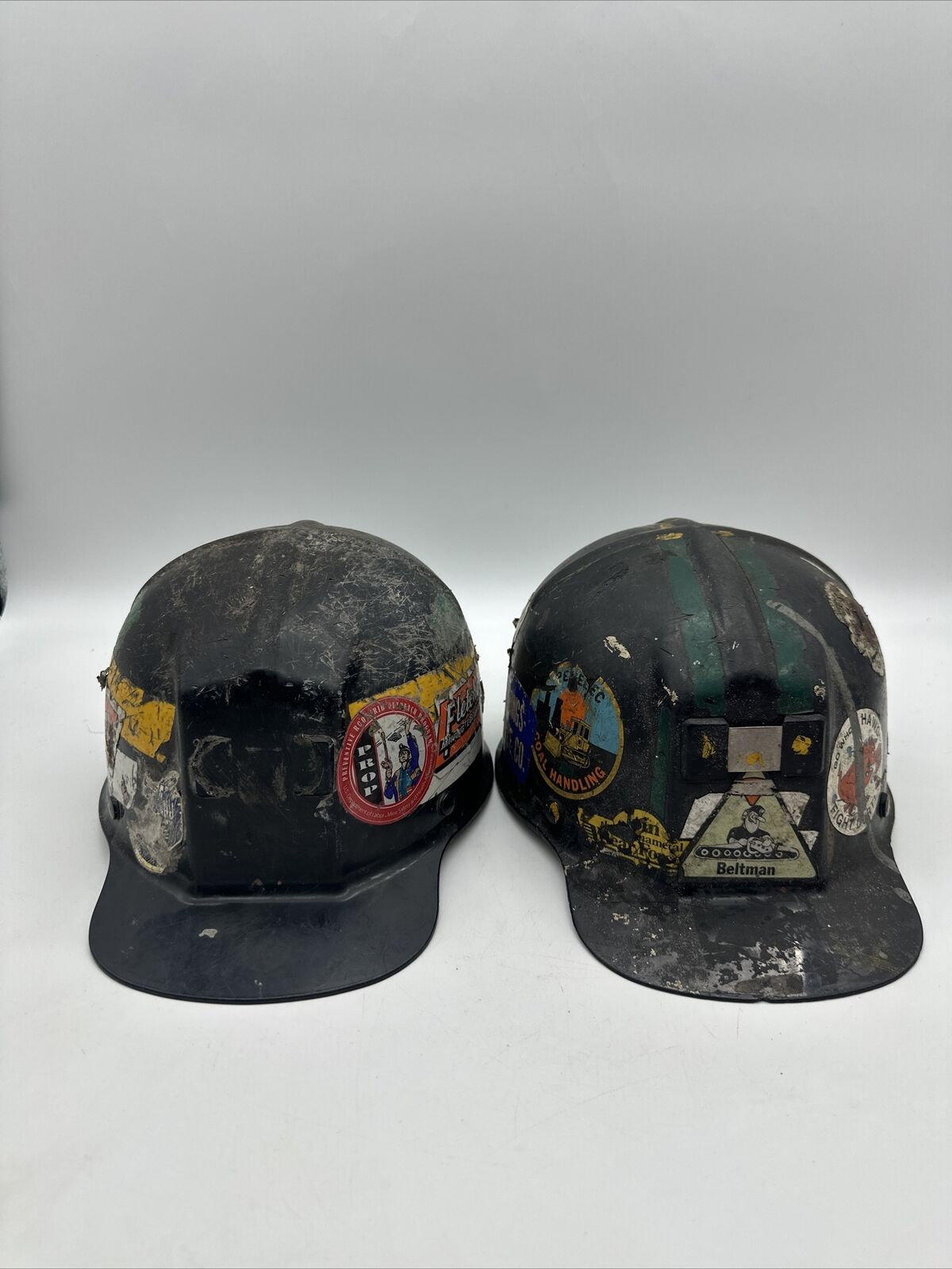 Vintage MSA Comfo Cap Low Vein Miner Hard Hat Helmet Lot Of 2 Late 80s & 2006