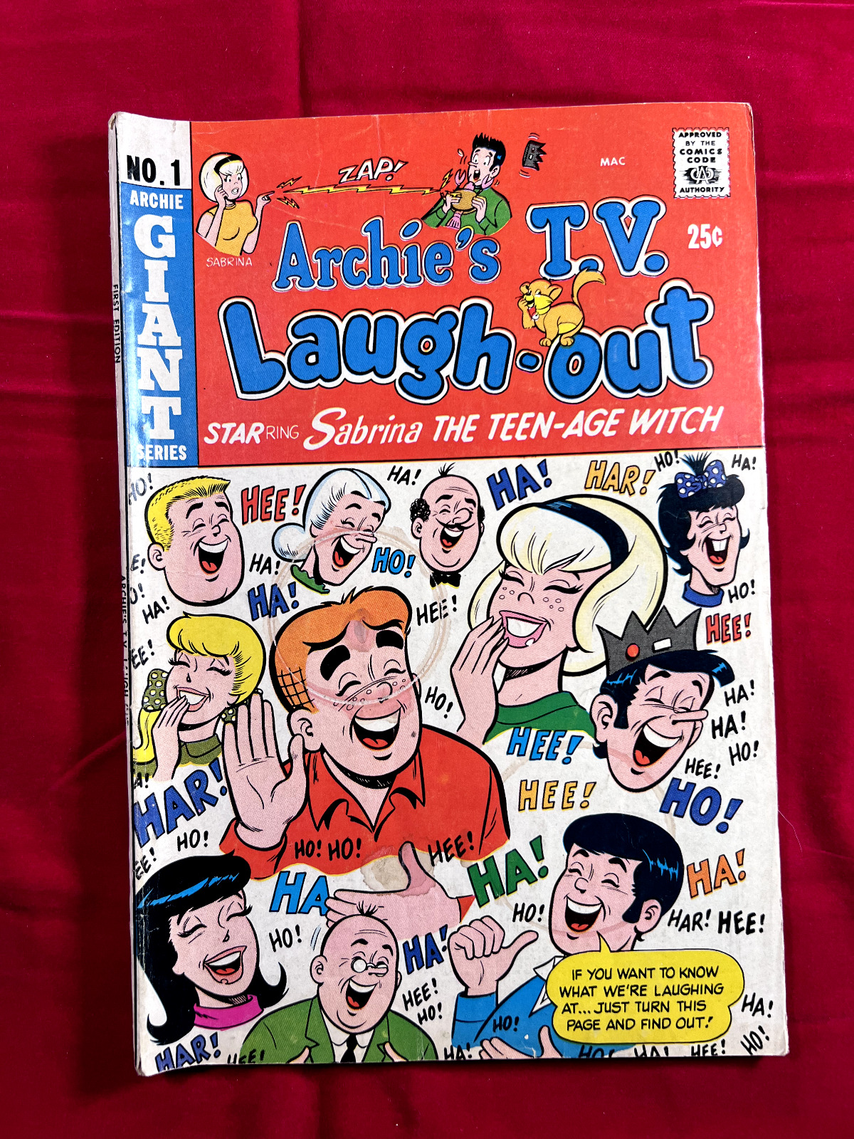 Archie's TV Laugh-Out #1 (1969) Sabrina Enrolls at Riverdale Key Nice Reader