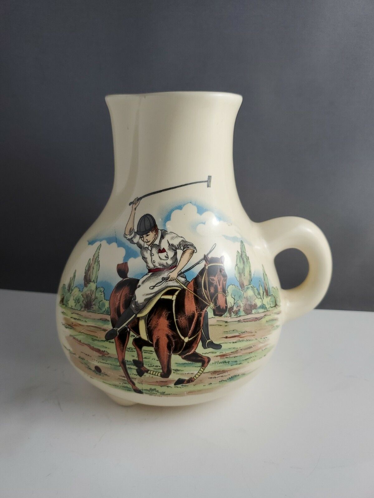 Vintage Polo Pony Bedside Water Ewer Pitcher By Lord & Taylor Made In Japan
