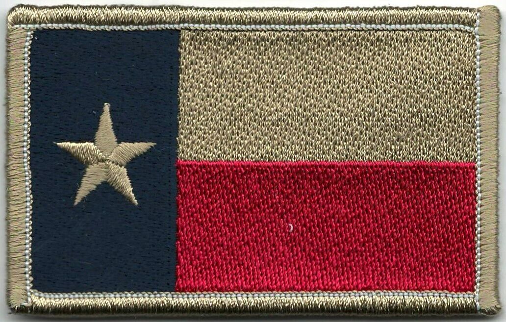 Texas State Flag Patch Embroidered Fits For VELCRO® BRAND Fastener