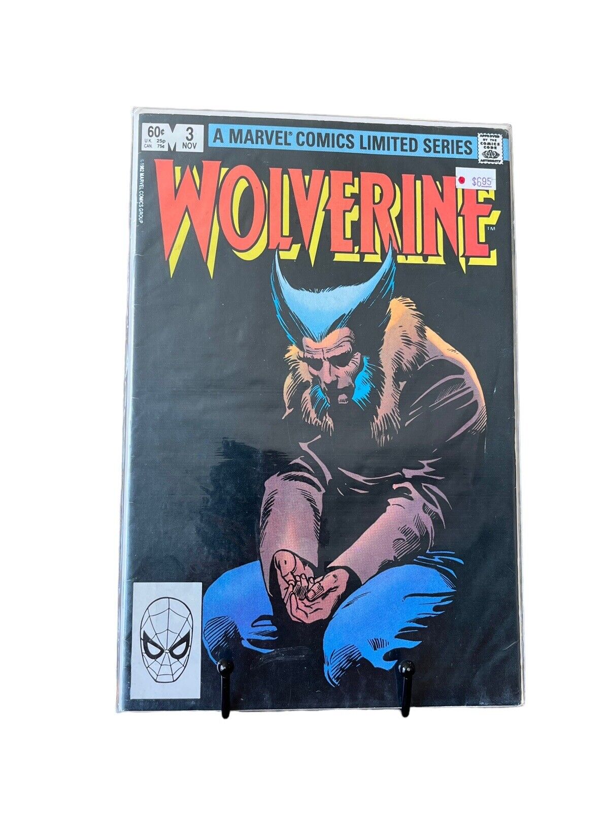Marvel Comic Wolverine Limited Series #3 Vintage 1982 Frank Miller Bag & Boarded
