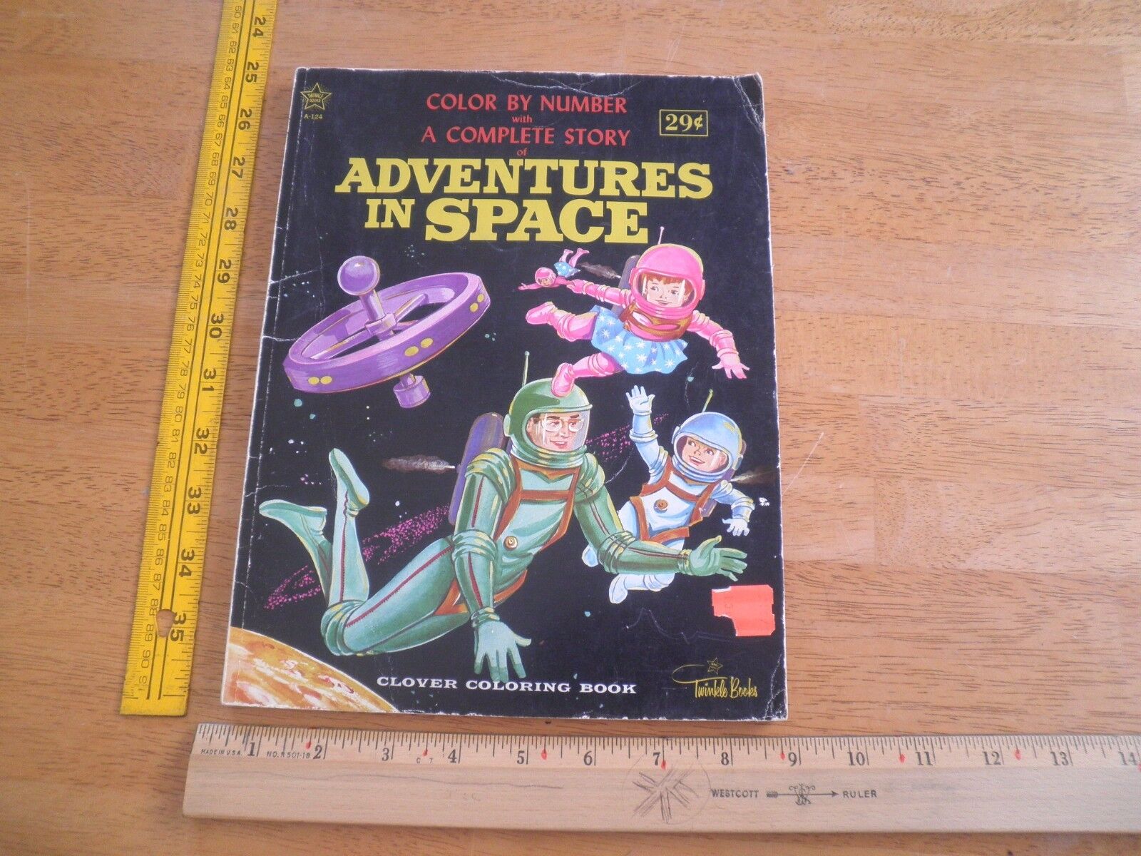Adventures in Space Clover 1963 coloring book Twinkle Books NO COLORING