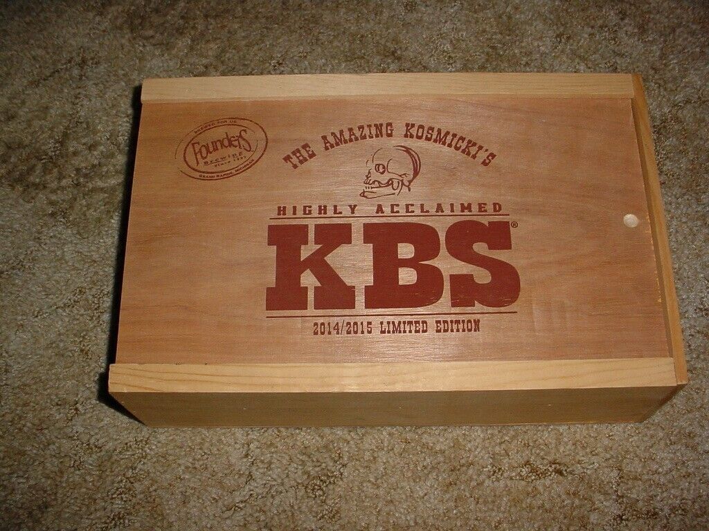 RARE FOUNDERS BEER BREWING CO KBS WOOD BOX LTD EDITION 2014/2015 BREAKFAST STOUT