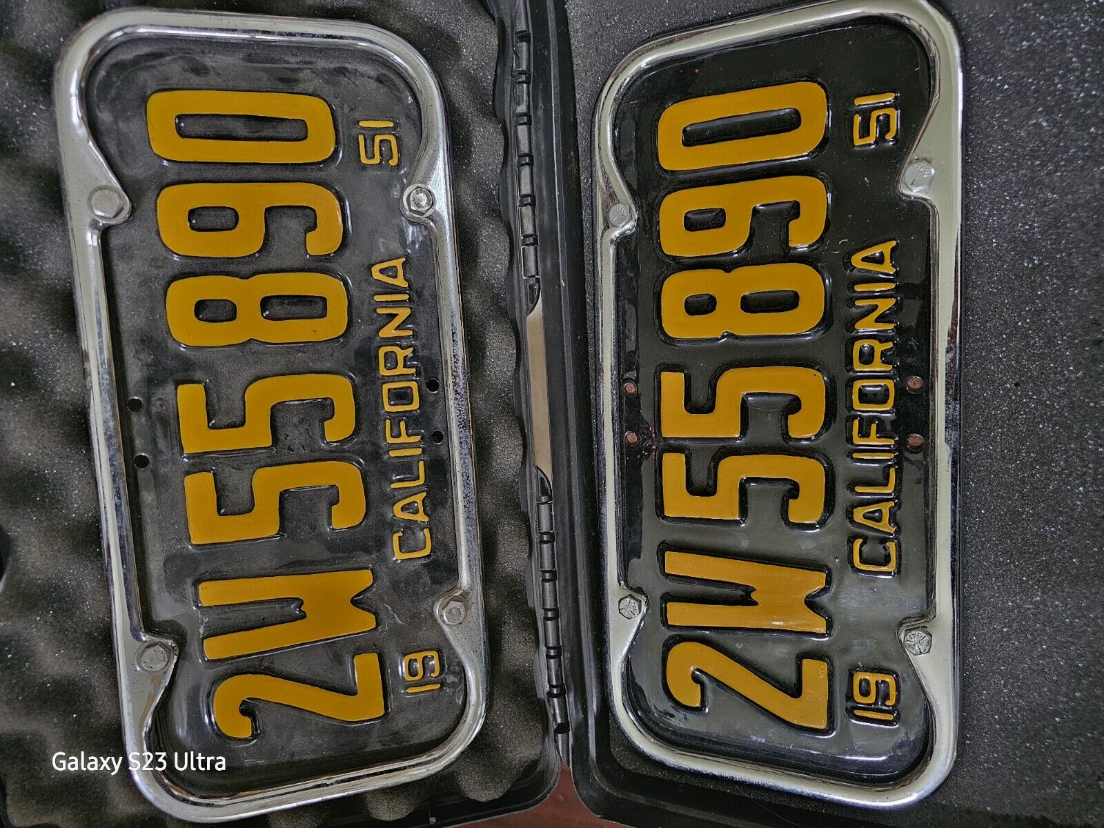 1951 California License Plate Matched Pair
