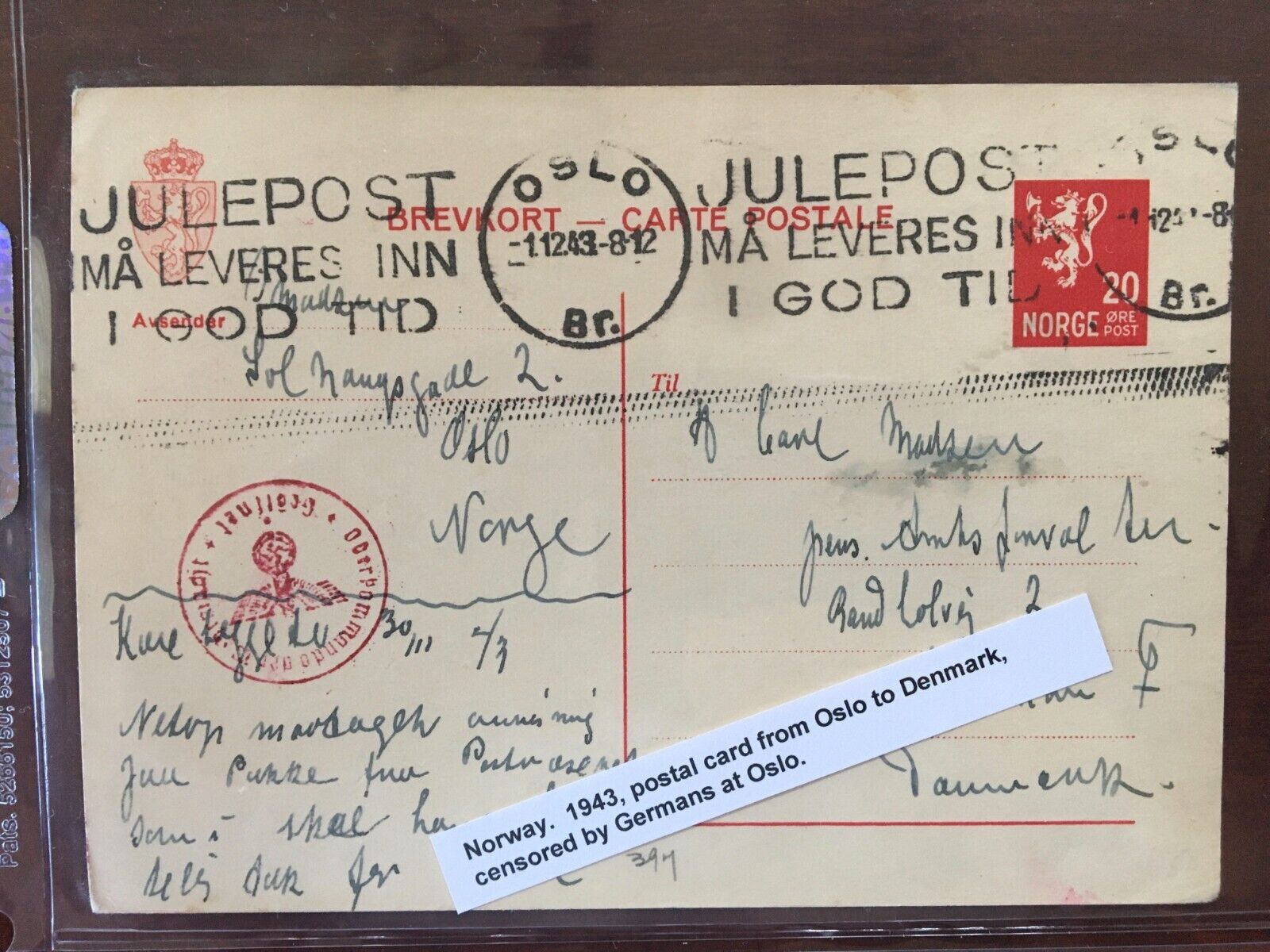 WW2 Postal Germany Occupation of Norway
