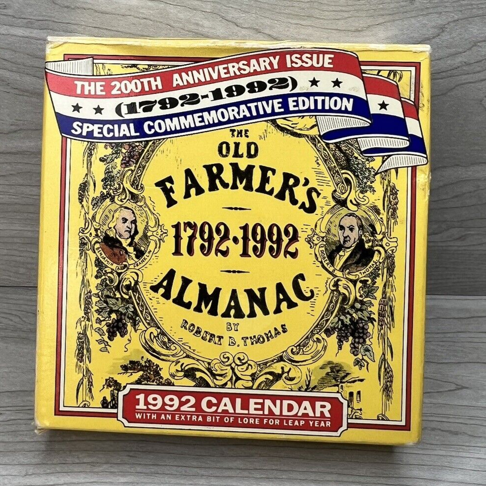 1992 Vintage The Old Farmer’s Almanac Everyday Page-a-Day Calendar 200th Anv NEW