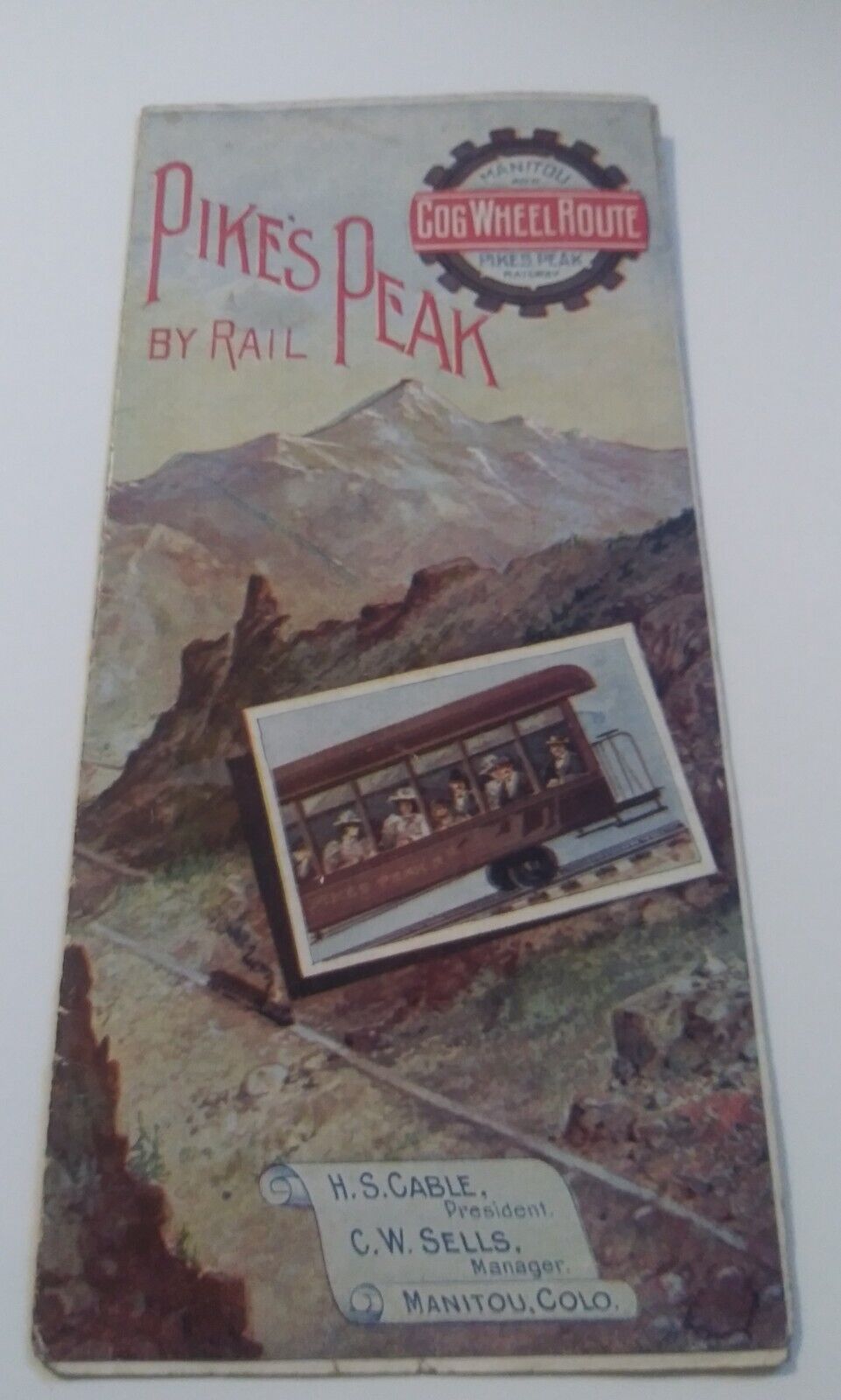 1900 Pike's Peak Cog Wheel Route Railroad Brochure Pike's Peak By Rail