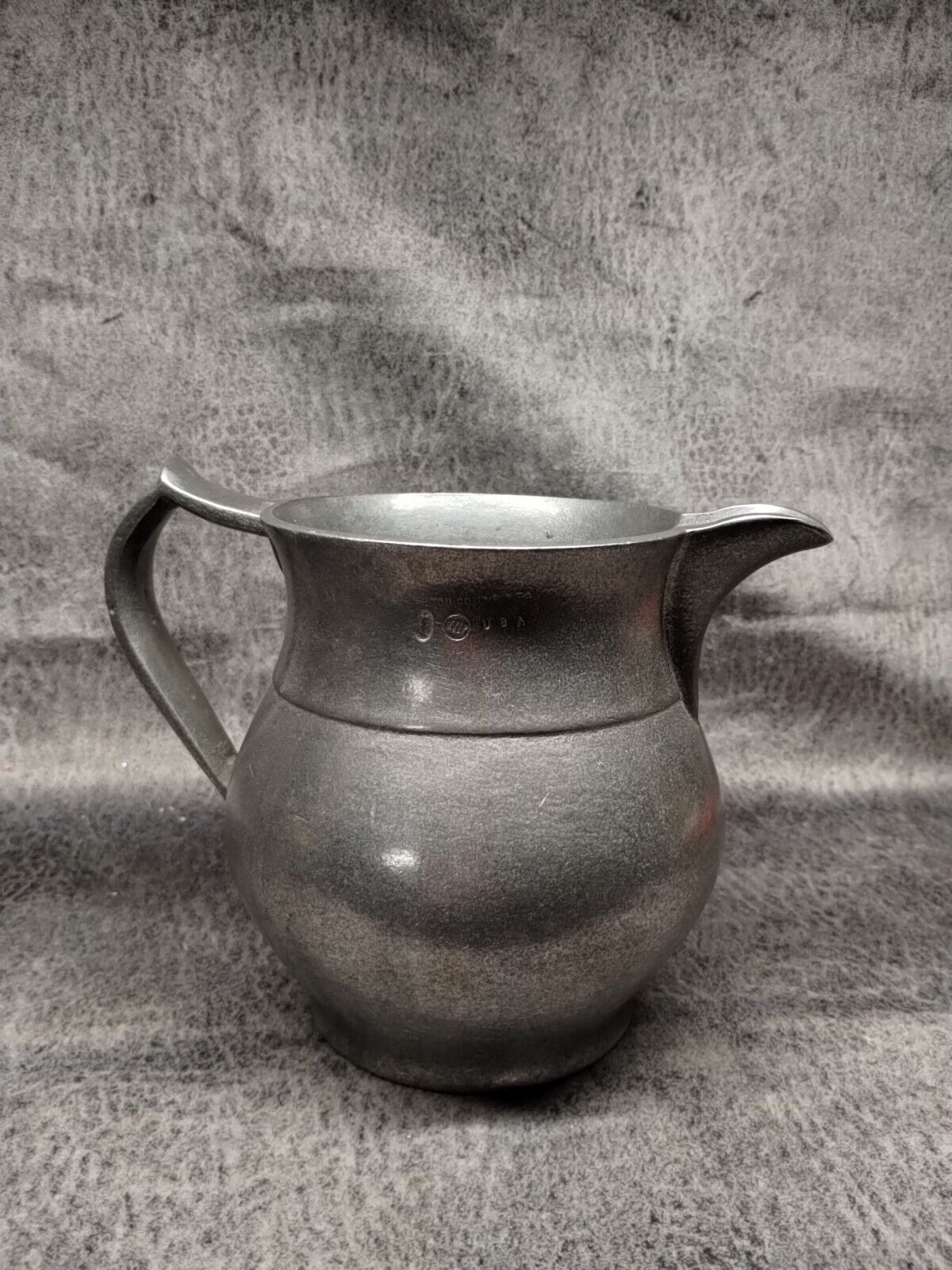 Vintage WILTON Armetale Pewter Pitcher Tavern Water Plough - Nice Even Patina