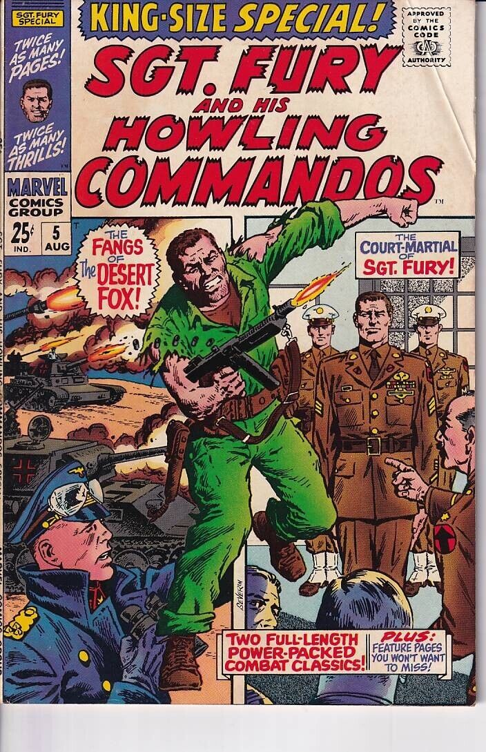 46542: Marvel Comics SGT. FURY AND HIS HOWLING COMMANDOS #5 F+ Grade