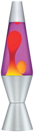 Lava® Lamp 14.5'' Yellow Wax/Purple Liquid/Silver Base & Cap [New ] Decor, Lam
