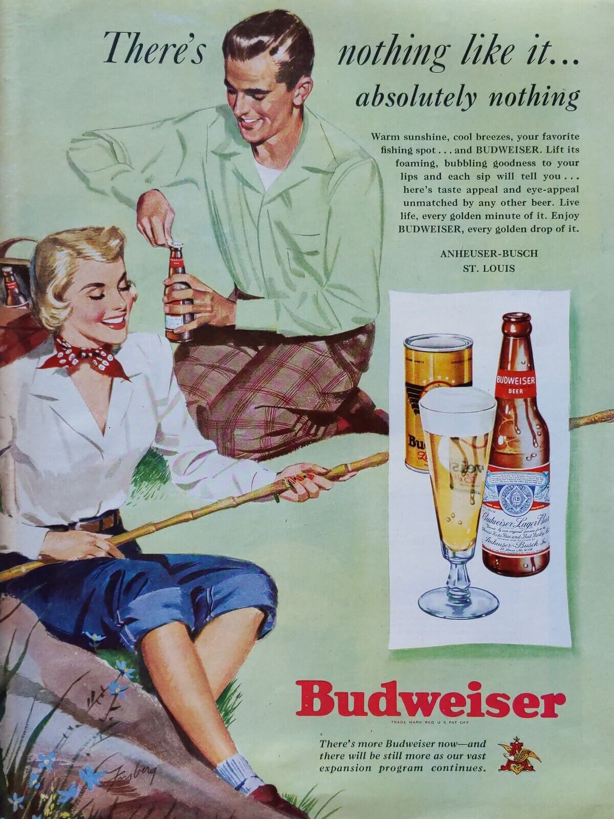 1949 vintage Budweiser print ad