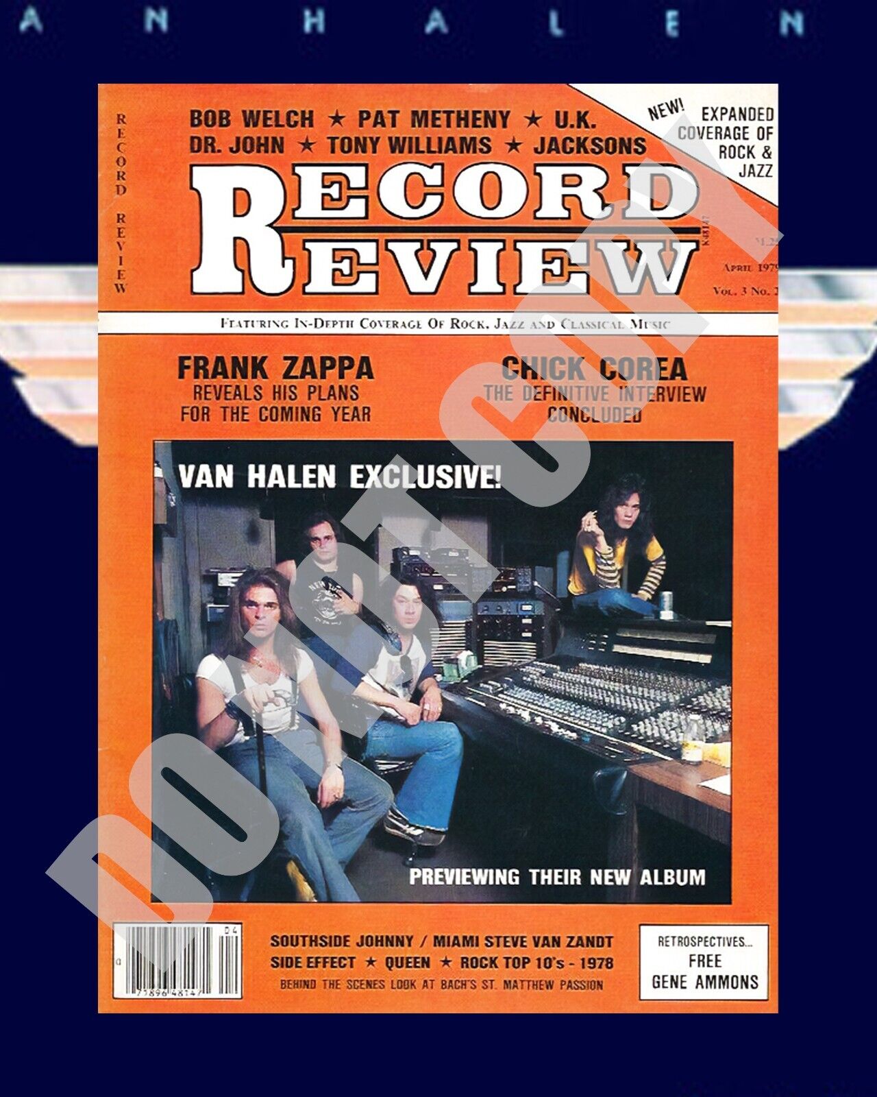 1979 Record Review Magazine Van Halen II New Album Review On Cover 8x10 Photo