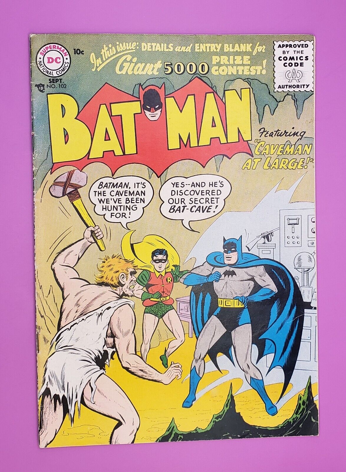 Batman #102 Prof Carter Nichols App 1956 DC Comics Sheldon Moldoff Silver VG/VG-