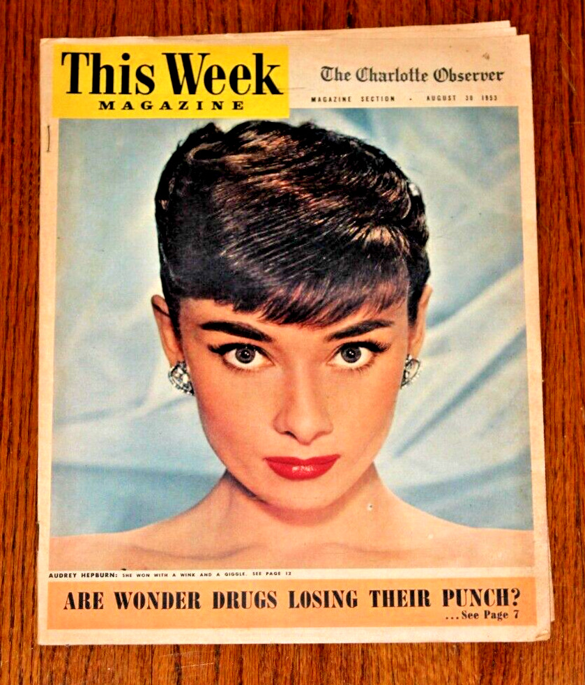 1953 AUDREY HEPBURN This Week Magazine Collectors MUST L@@K