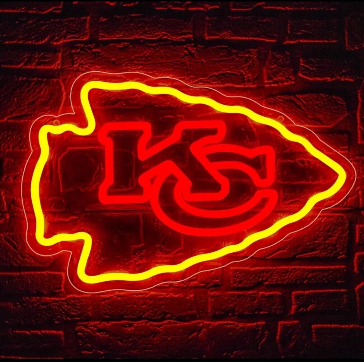 Kansas City Chiefs Neon Sign Light Lamp Bar NFL Champions Beer Wall Decor LED
