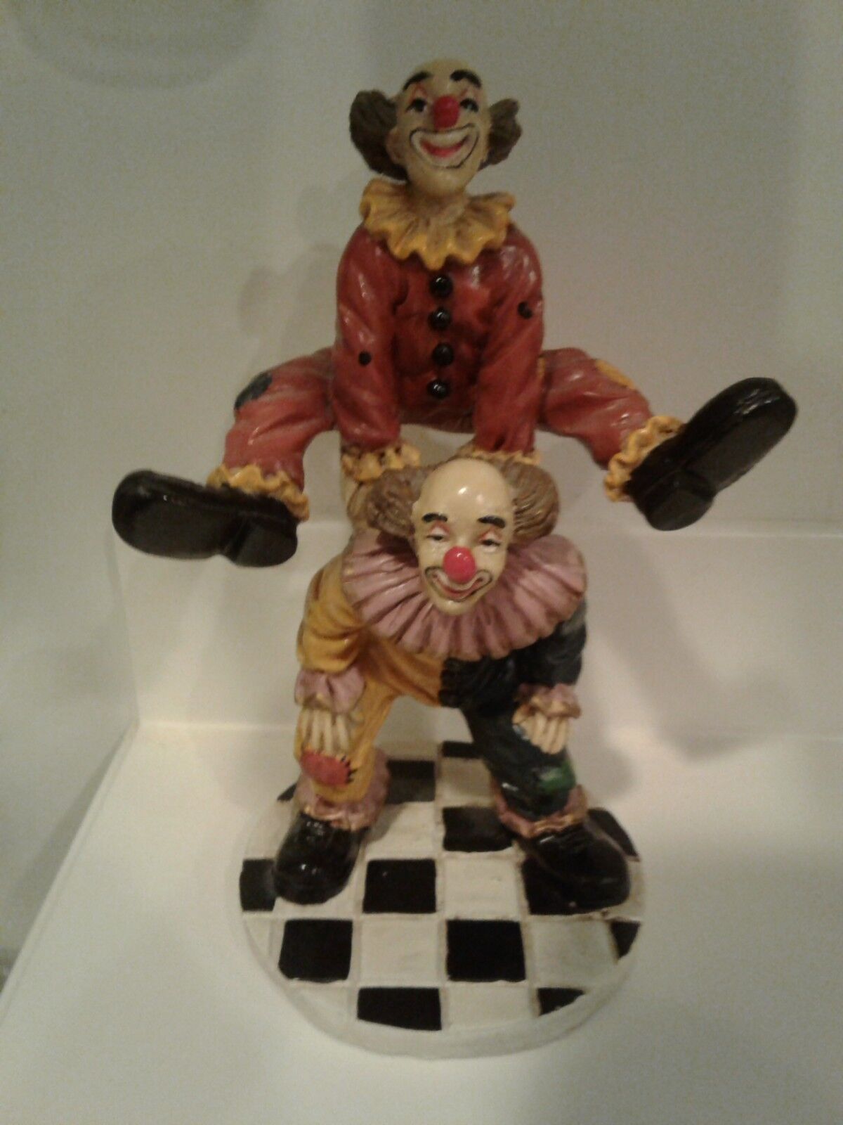 Vintage TST Circus Clowns Resin 11 1/2
