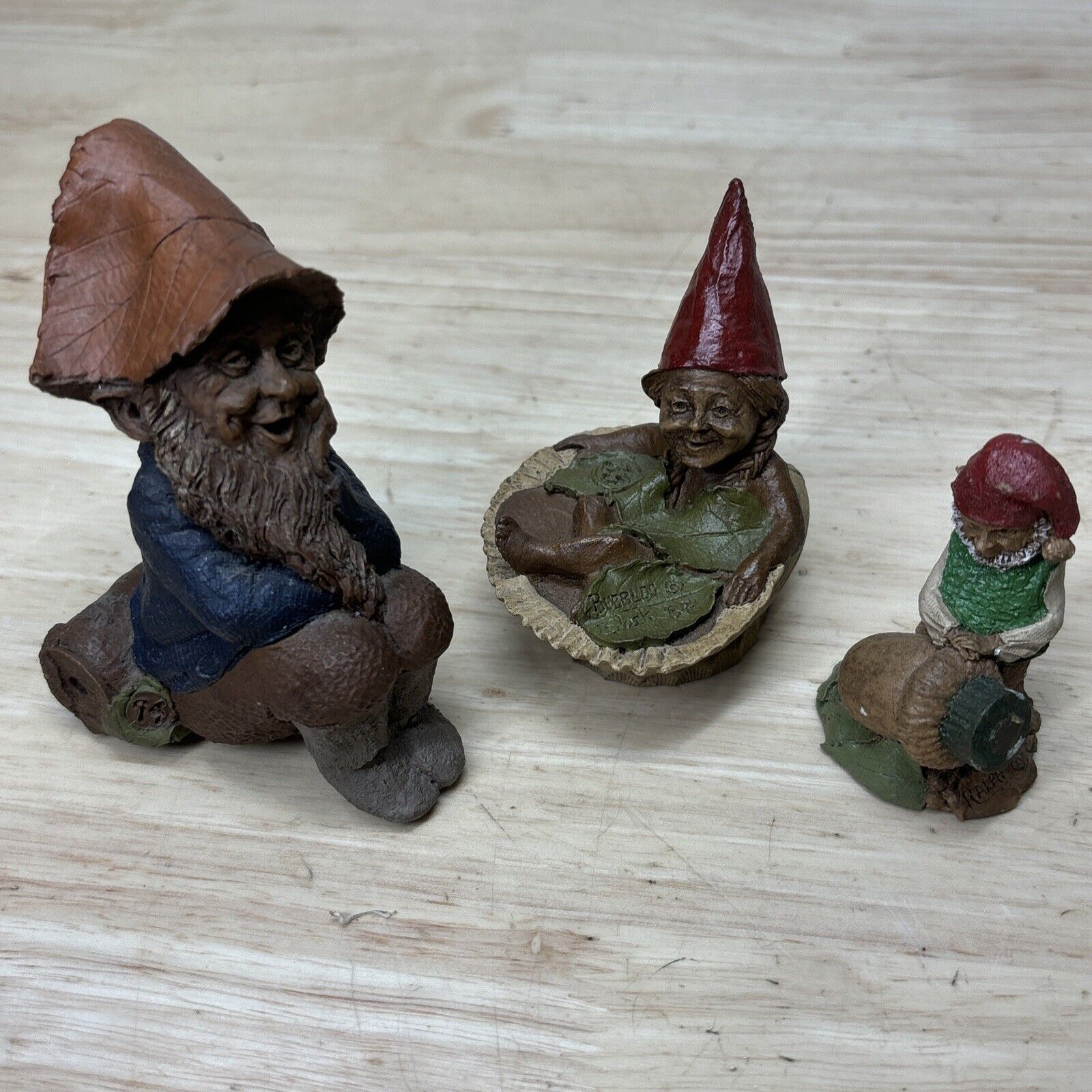 Vintage Tom Clark Gnomes Set of 3 Bubble Ralph Corky