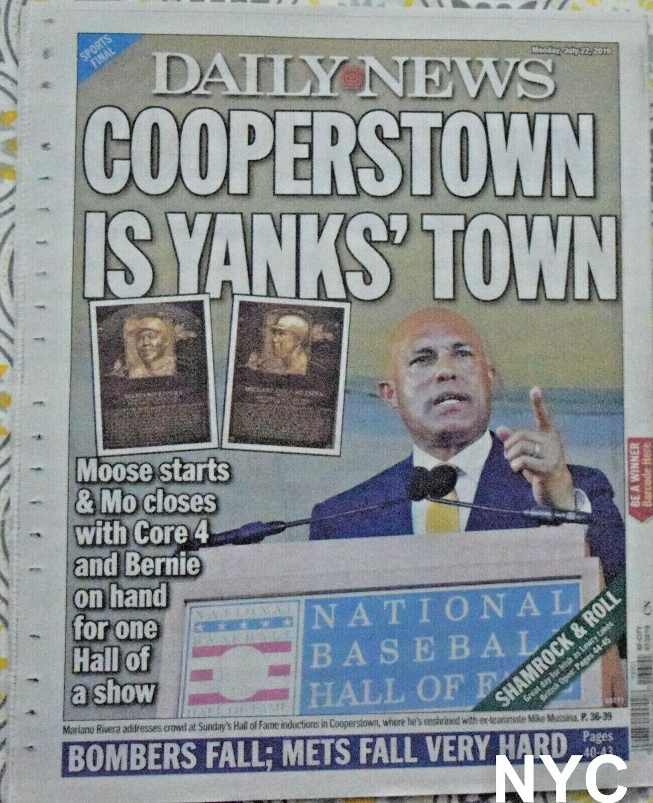 Mariano Rivera MLB Hall Of Fame Induction Cooperstown Ny Daily News July 22 2019