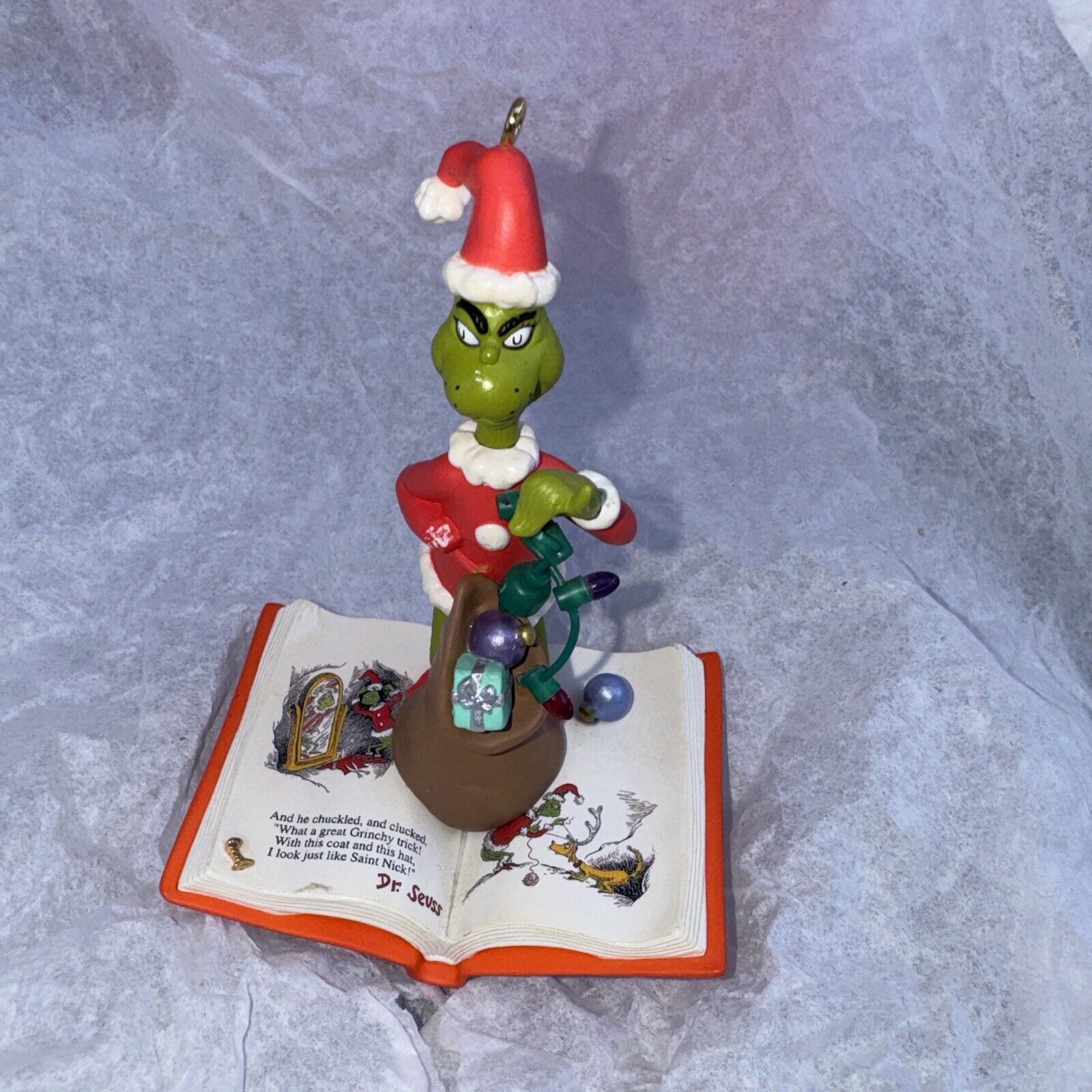 Vintage 2001 Hallmark Keepsake WHAT A GRINCHY TRICK Dr. Seuss Grinch Christmas 
