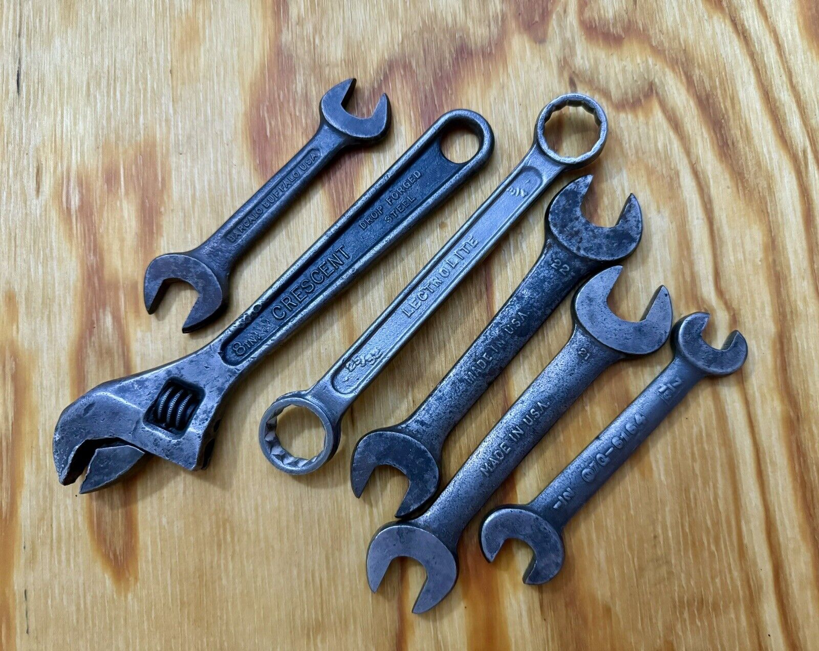 Lot Of Antique/vintage 1930s Open-End Wrenches USA CRESCENT, BUFFALO, LECTROLITE