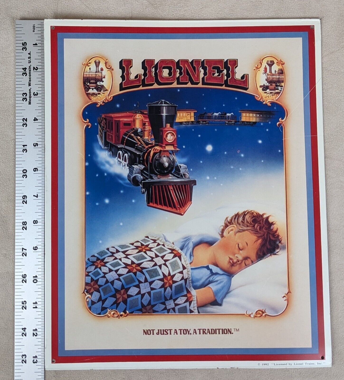Lionel Trains 1992 Metal Advertisement Embossed