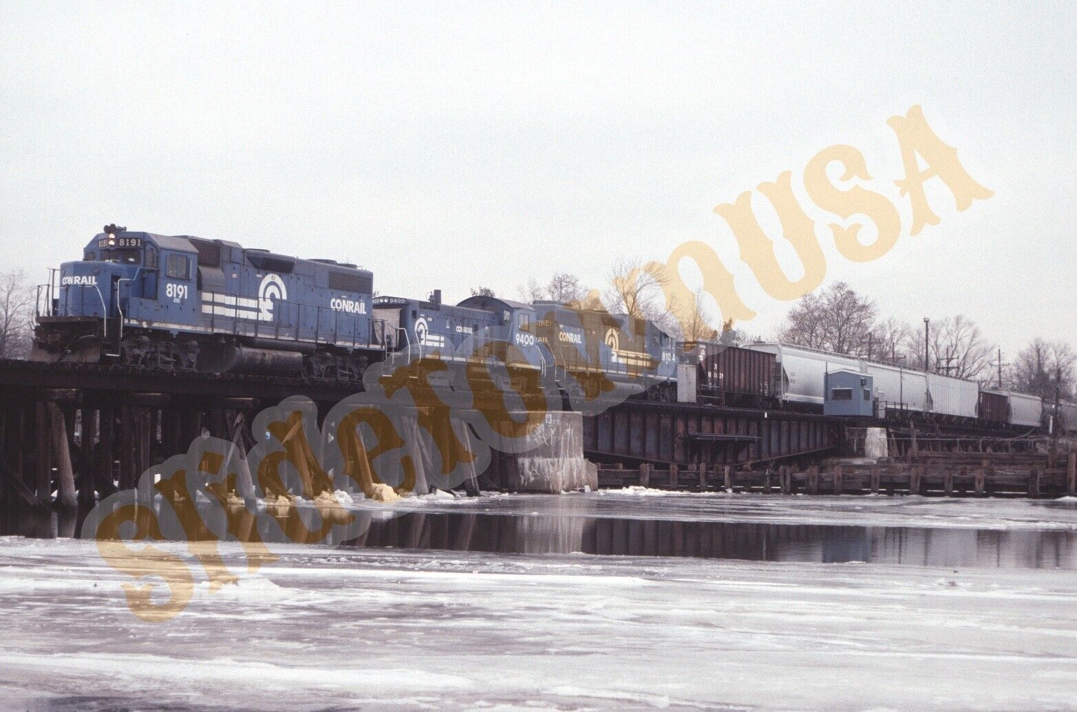 Vtg 1997 Train Slide 8191 CR Conrail Engine X2O131