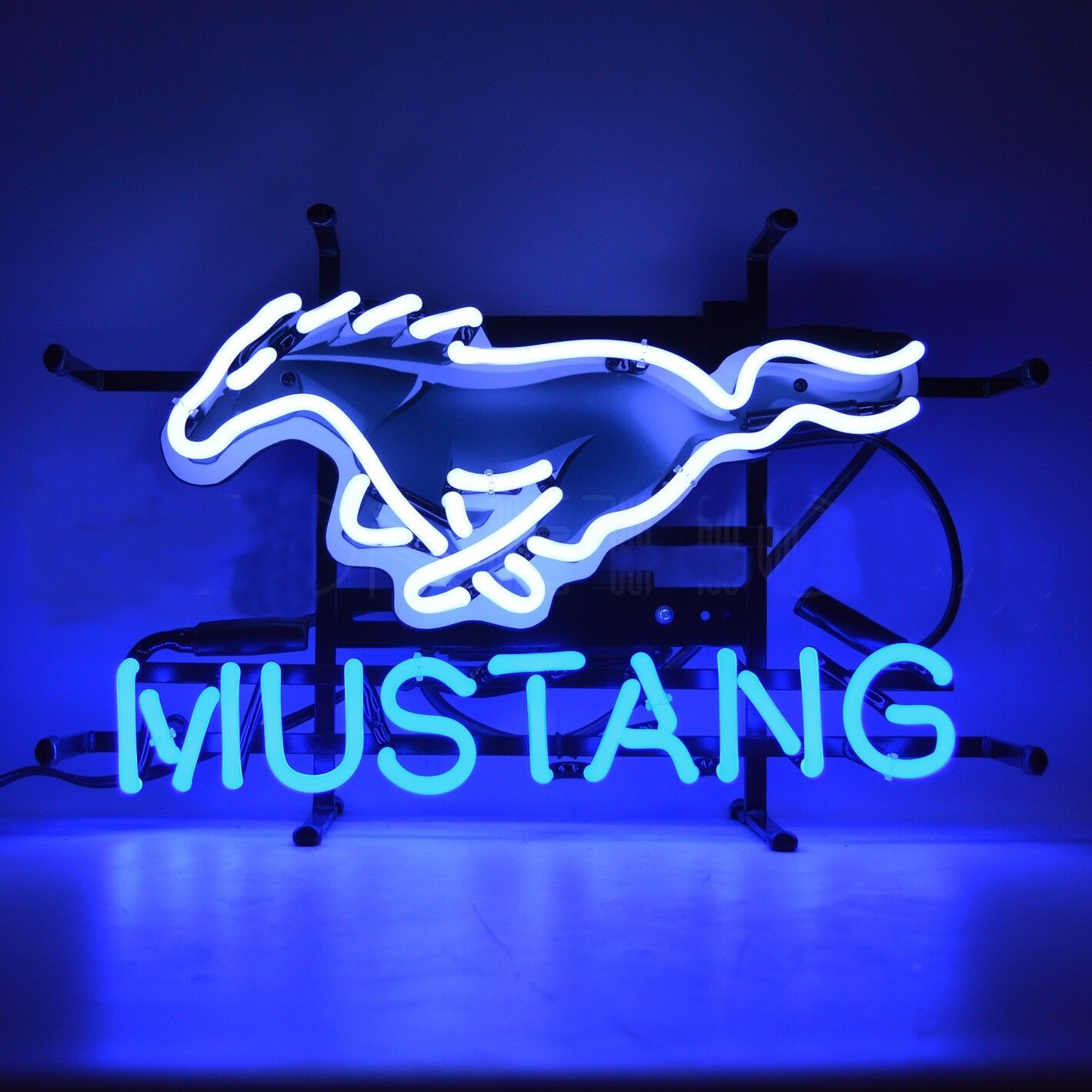 FORD MUSTANG NEON SIGN - 17″W X 11″H X 6″D*Gas & Oil / FORD NEONS / FORD MUSTANG