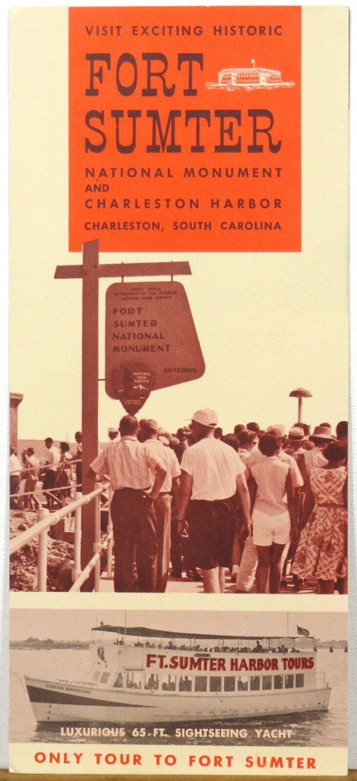 1960's Fort Sumpter National Monument Charleston South Carolina brochure b