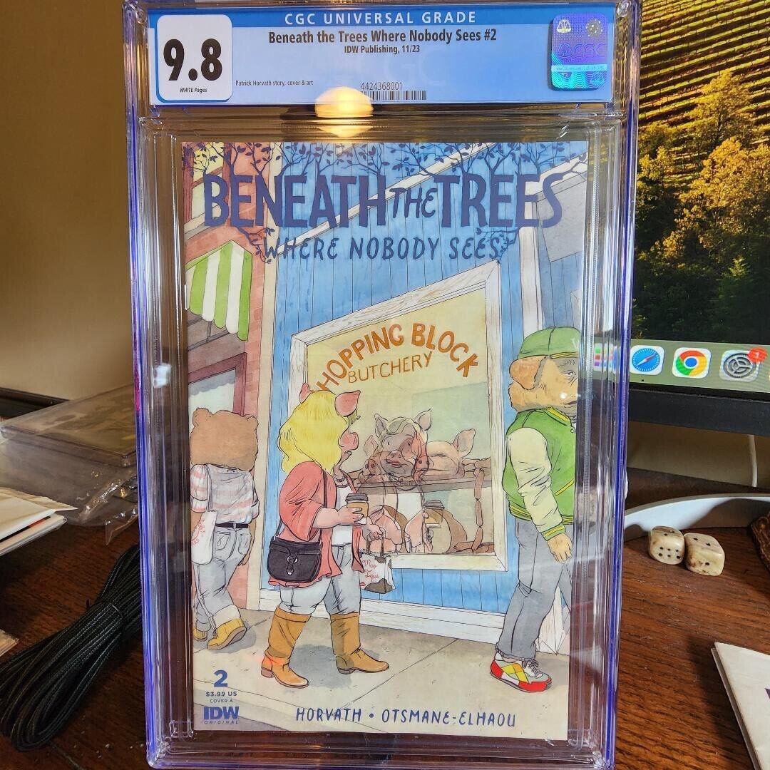 BENEATH THE TREES WHERE NOBODY SEES #2  COVER A 1ST PRINT IDW CGC 9.8 White