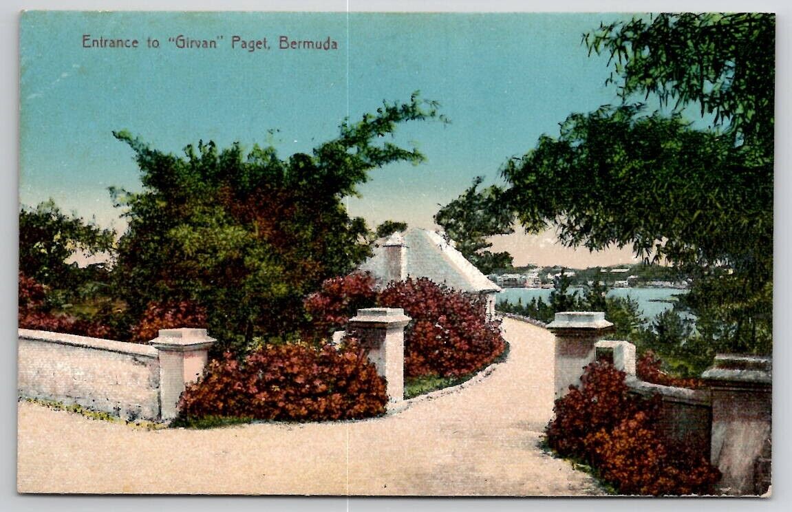 Bermuda Entrance To Girvan Paget  Postcard B46