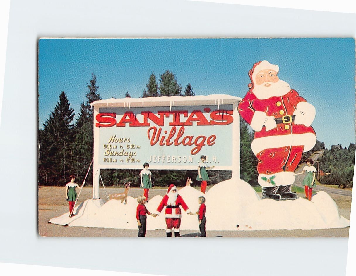 Postcard Welcome to Santa\'s Village Route 2 Jefferson New Hampshire USA