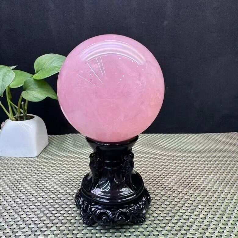 2.75LB Top Natural Rose crystal Ball Quartz Crystal Sphere Reiki