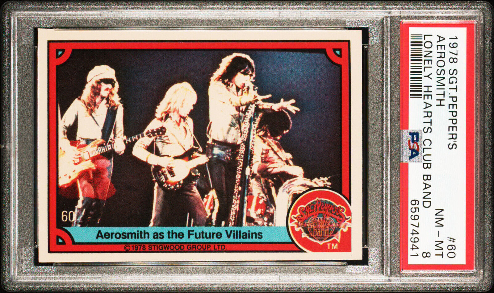 1978 Aerosmith Rookie Card Donruss PSA 8 Sgt. Peppers Lonely Hearts Club Band 60