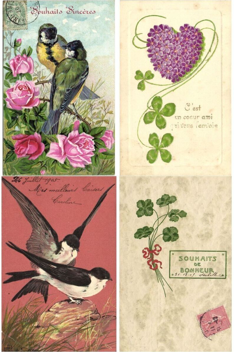 EMBOSSED GREETINGS WITH BETTER, 136 Vintage Postcards (L7164)