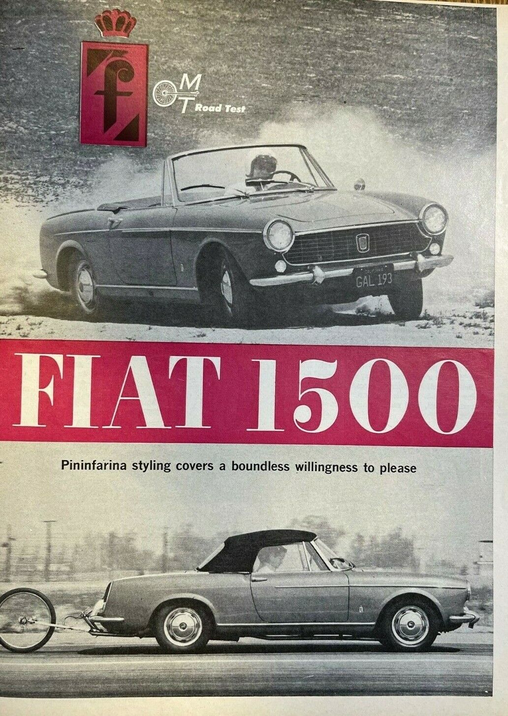 1963 Road Test Fiat 1500 illustrated
