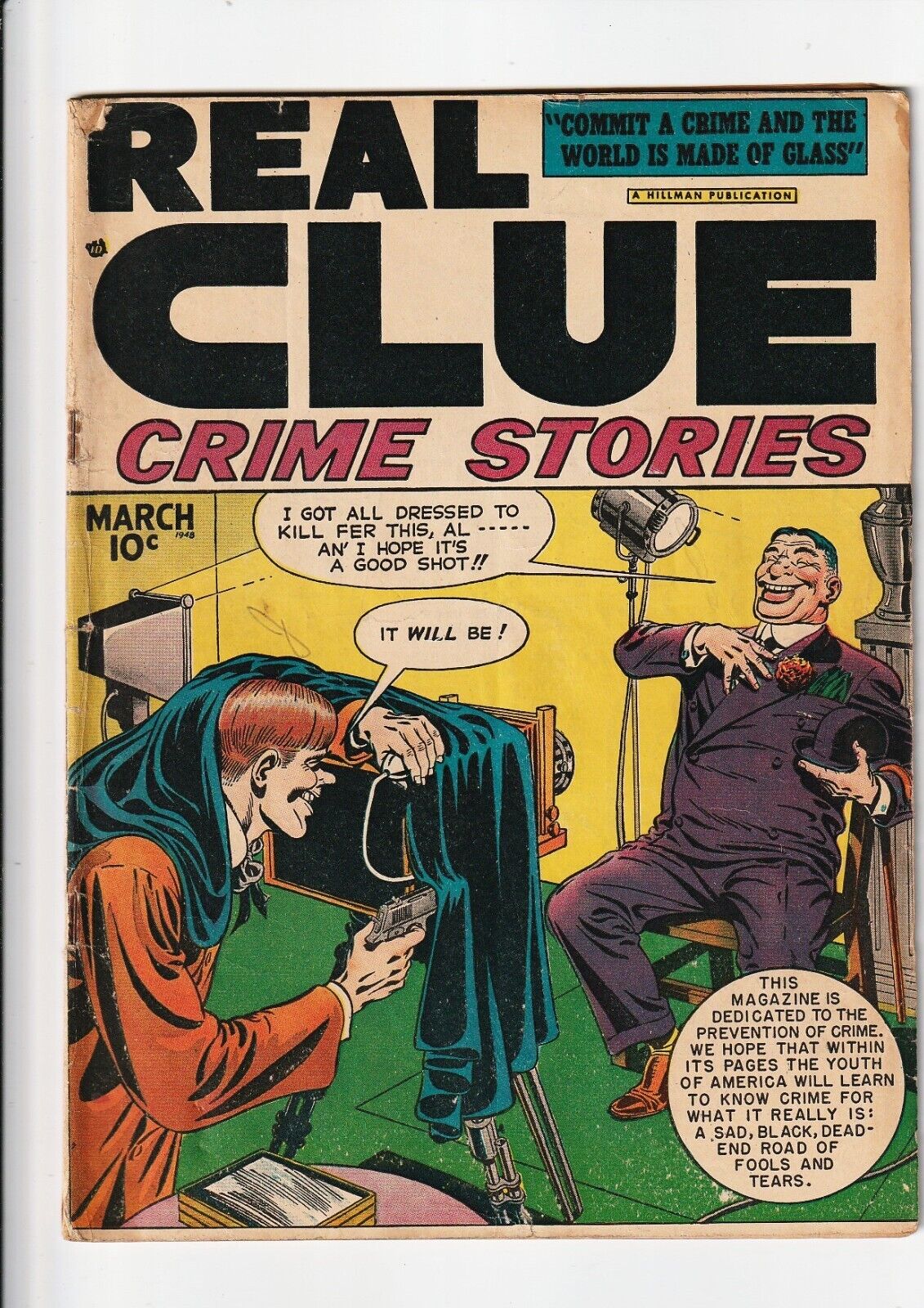 Real Clue Crime Stories Vol. 3 #1 1948 1st Print NICE