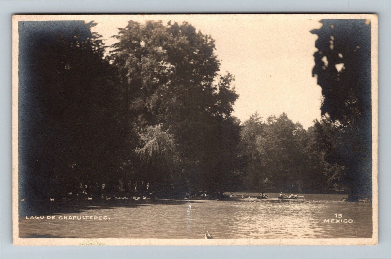 RPPC Lago De Chapultepec Mexico Vintage Postcard