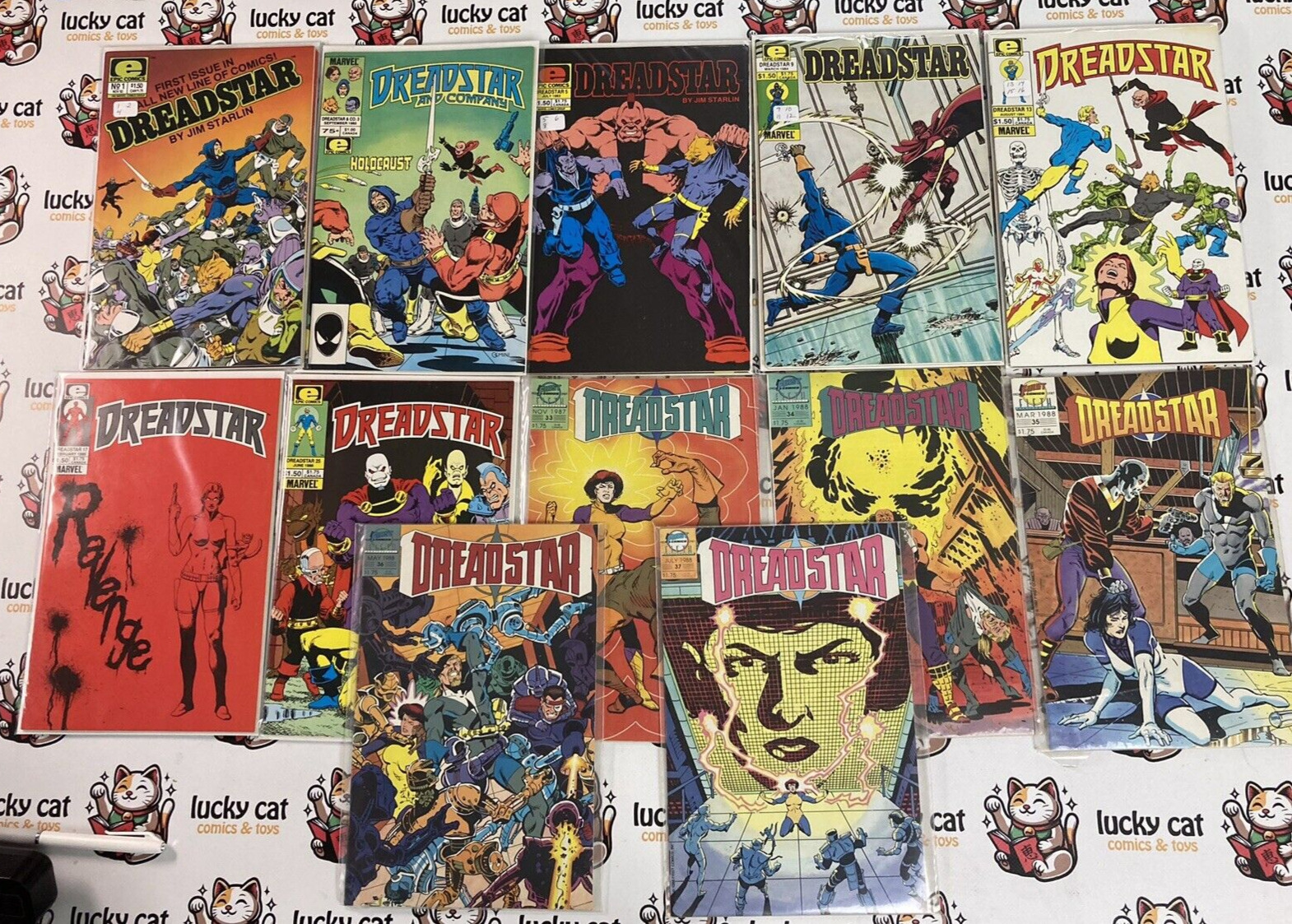 DREADSTAR 1982  #1-2,4-6,8-17,19,25-26,33-37 (23 comic lot) Epic/First comics
