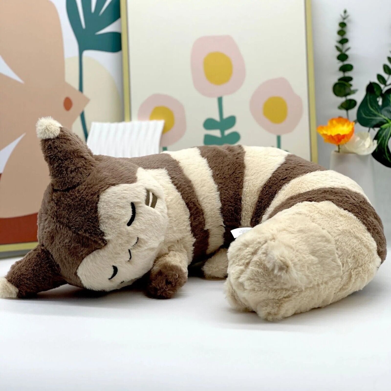  45CM Furret Plush Doll U Shape Neck Pillow Soft ToyJapan Anime Collection Doll 