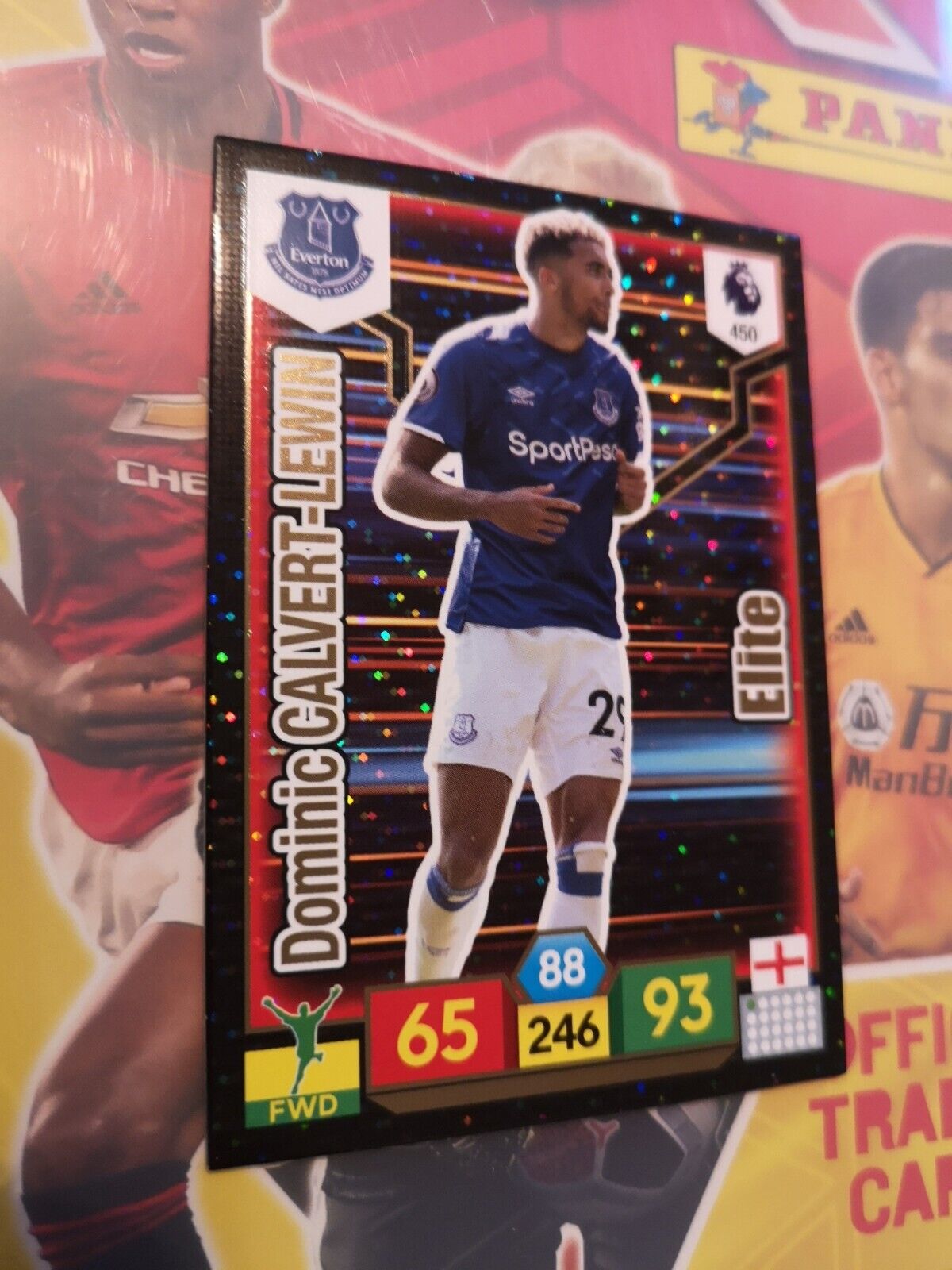 Dominic Calvert-lewin Everton Elite Panini Adrenalyn Premier Foot Card...