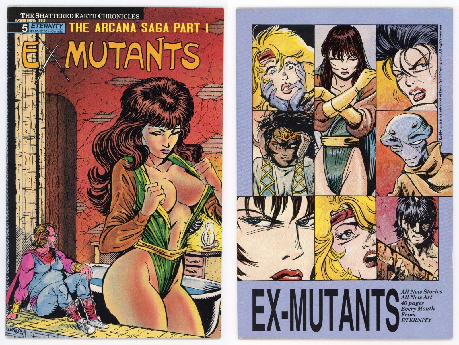 Ex Mutants Shattered Earth Chronicles #5 (NM- 9.2) Good Girl Art 1988 Eternity