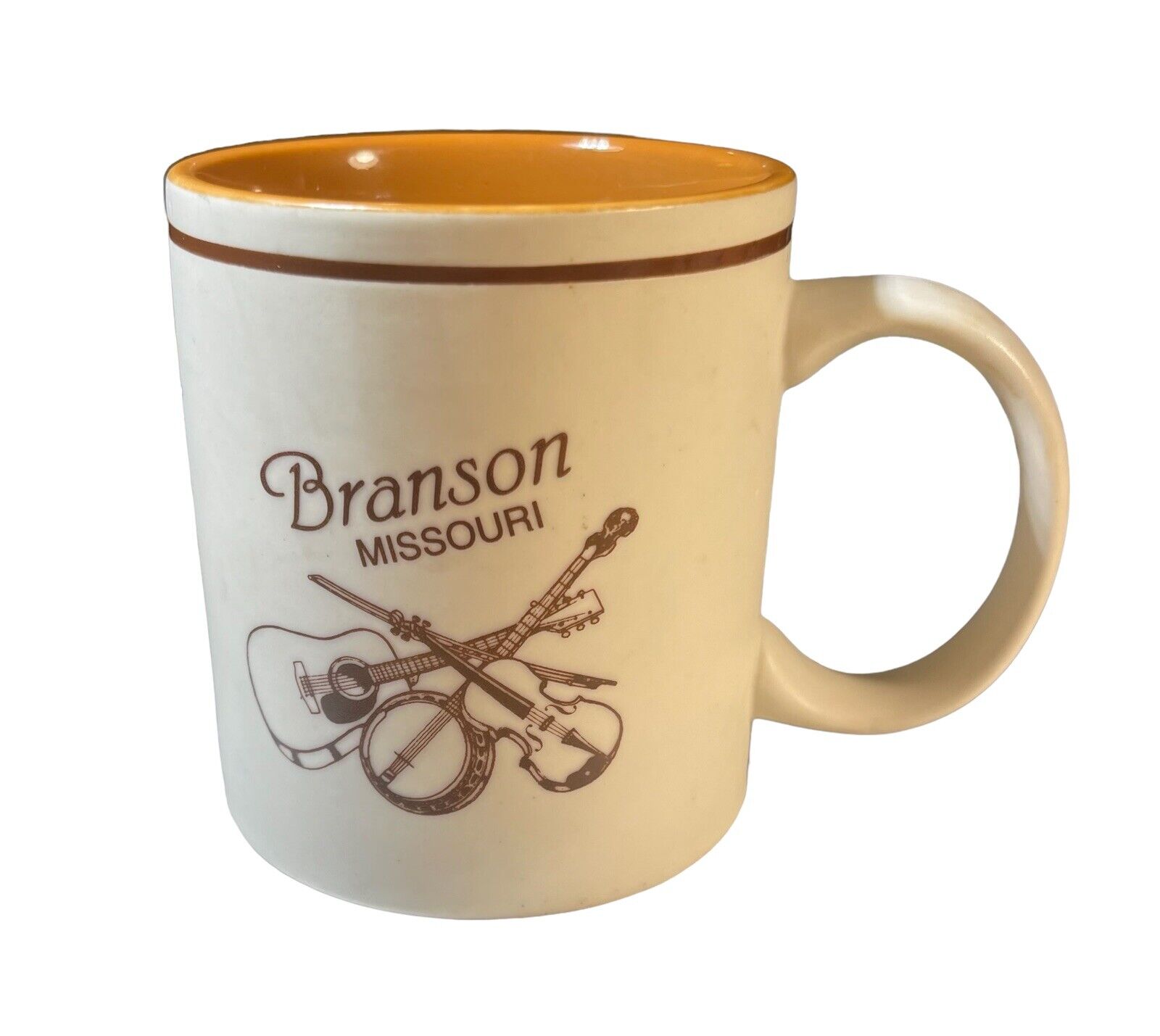 Vintage Branson Missouri Coffee Mug Guitar Banjo Fiddle 10 Ounces